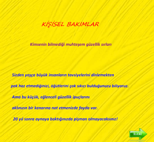 Kişisel Bakımlar