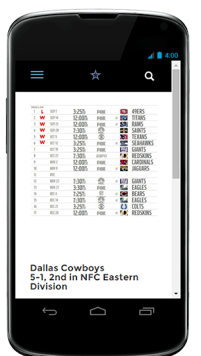 Dallas Cowboys Schedule 2014