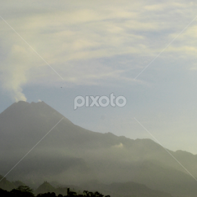 Merapi In Mist by Saddam Madani - Landscapes Mountains & Hills
