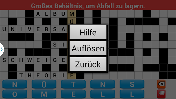 Kreuzworträtsel tablet