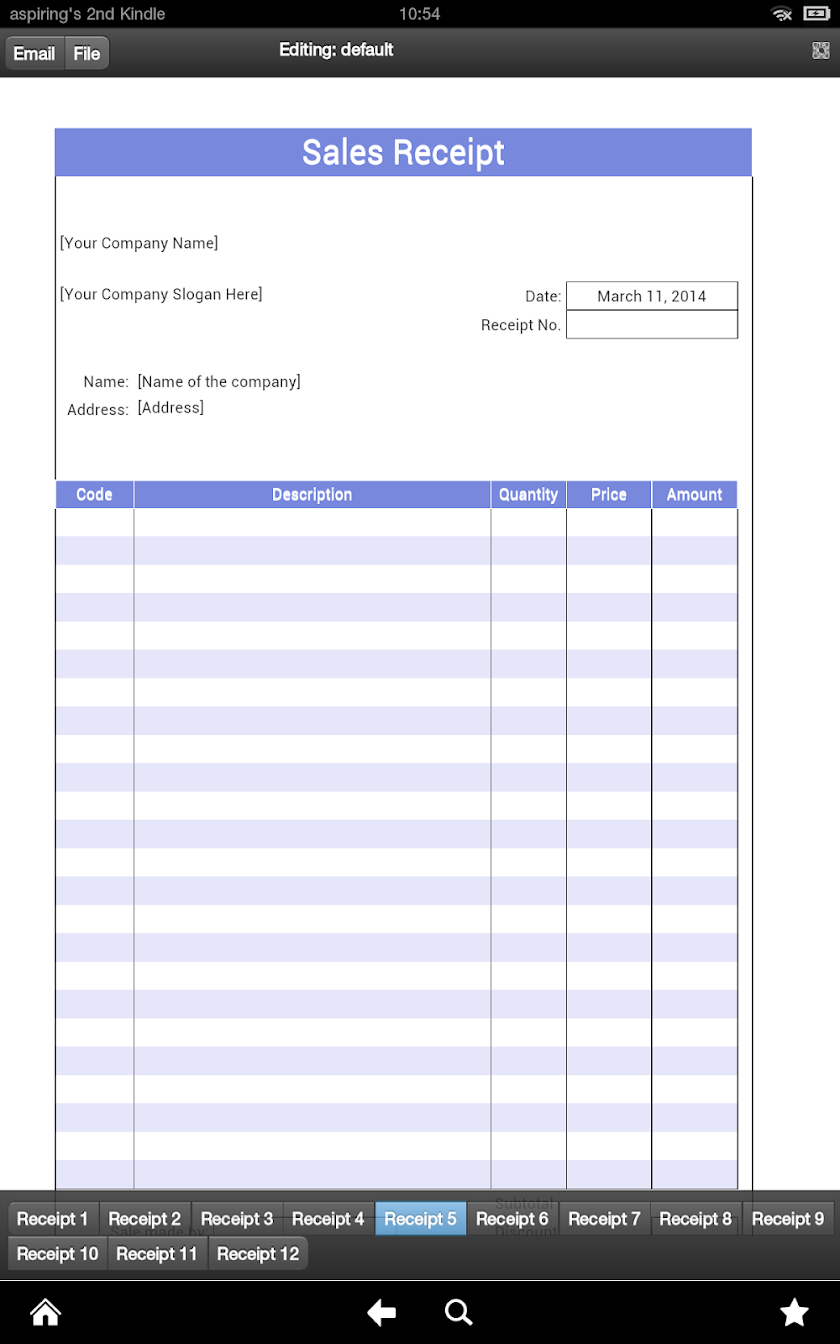 Sales Receipt Pro Screen 3
