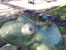 Blind Spot Frog & Fly Sculpture