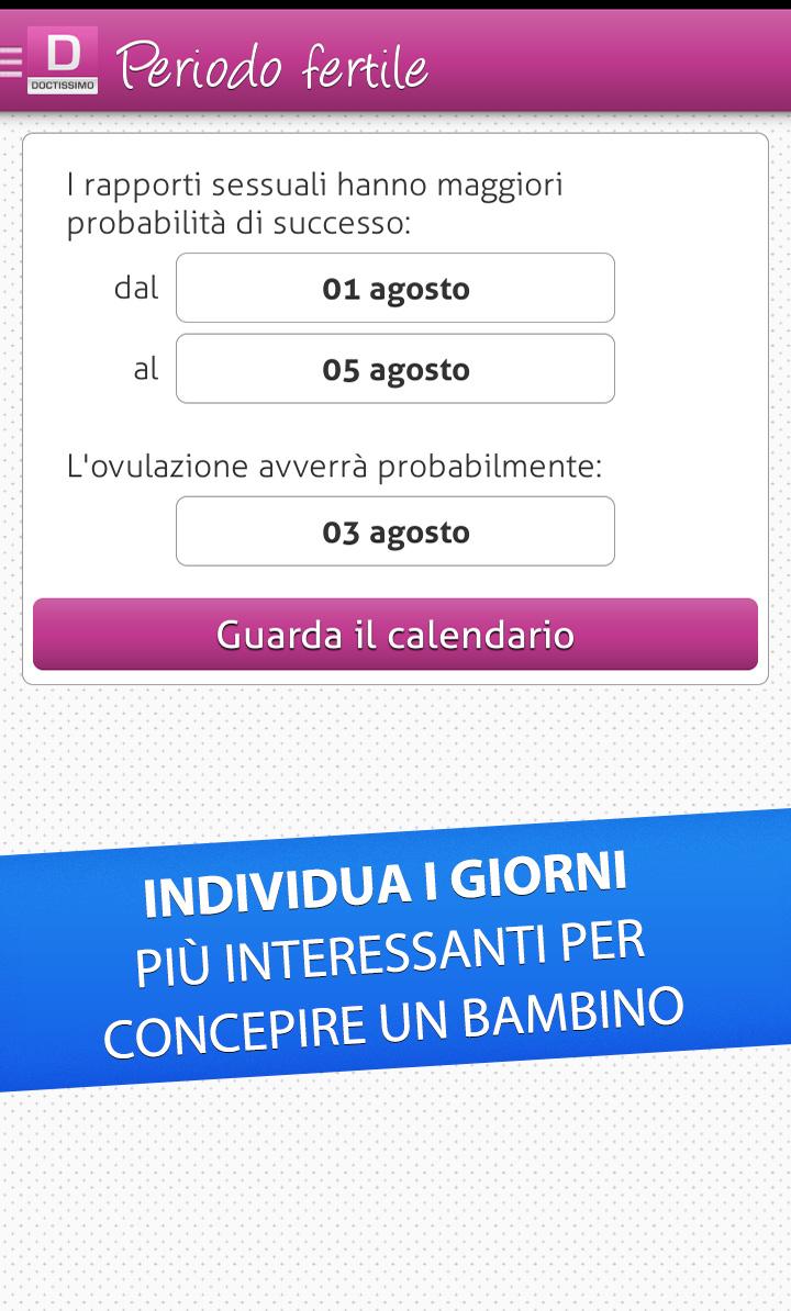 Android application Ovulation screenshort