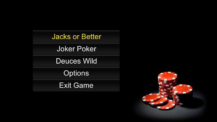 Video Poker Screen 1
