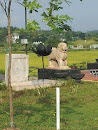 Lion Sculpture at Biyagama Walking Path 