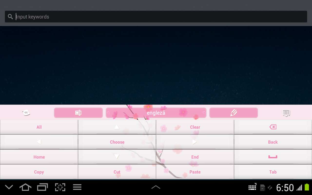 Pink Flowers GO Keyboard - screenshot