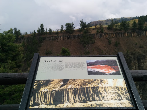 Flood of Fire Plaque at Yellowstone National Park 