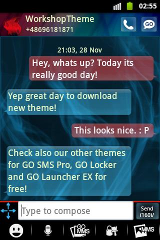 免費下載個人化APP|GO SMS PROのテーマ青色の煙を app開箱文|APP開箱王