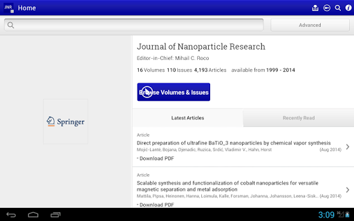 【免費書籍App】J of Nanoparticle Research-APP點子