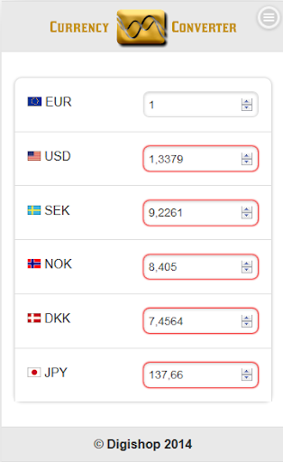 Valutaomvandlaren ECB Free