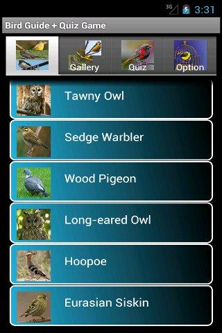 Bird Guide + Quiz Game