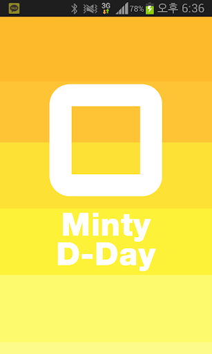 MintyD-Day: 민티디데이 상단 알림바 dday