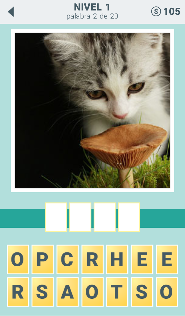 Android application 4 clues: word search game screenshort