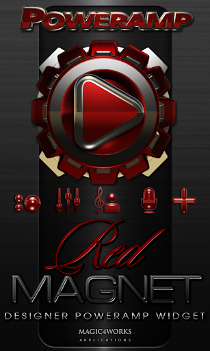 Poweramp Widget Red Magnet