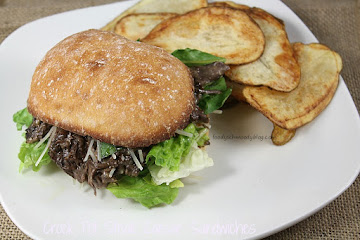 Crock Pot Steak Caesar Sandwiches