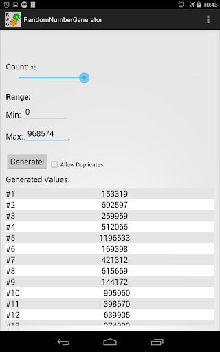 Random Number Generator