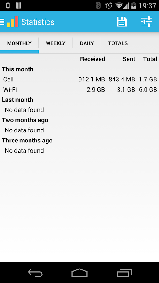   Data counter widget – Capture d'écran 