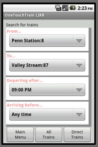 OneTouchTrain - LIRR Screen 2