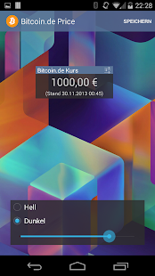 bitcoin.de Price Widget Screenshots 2