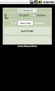 Lastest Italian - English Flash Cards APK for PC