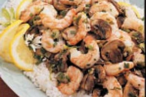 Stir-Fried Shrimp and Mushrooms
