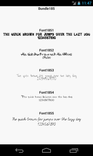 Fonts for FlipFont 185