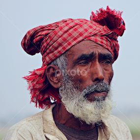 Thinking to solve his prblems by Subrata Sarkar - People Portraits of Men