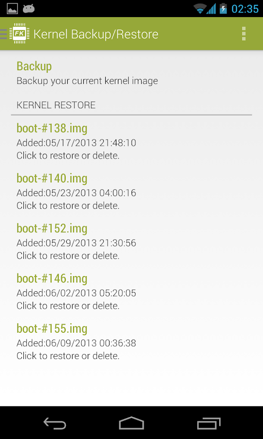 franco.Kernel updater - screenshot