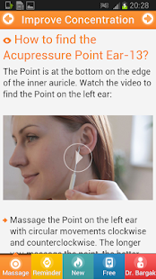Android application Acupressure For Brain Training screenshot