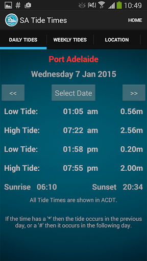 South Australia Tide Times