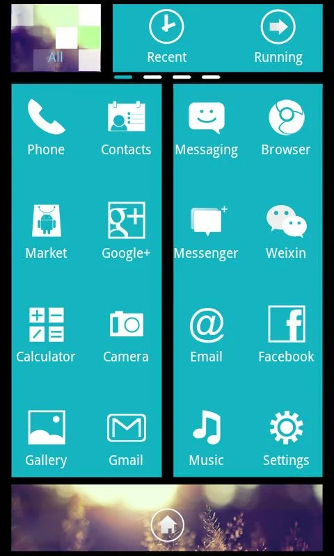 WP7blue Tema GO Launcher EX - screenshot