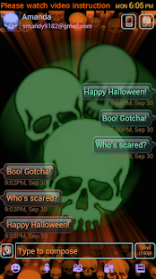Glowing Neon Skulls Theme Screenshots 7