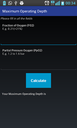 Scuba MOD Calculator