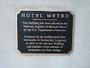 Hotel Metro Historic Plaque