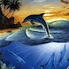 Sea In Section With Dolphins