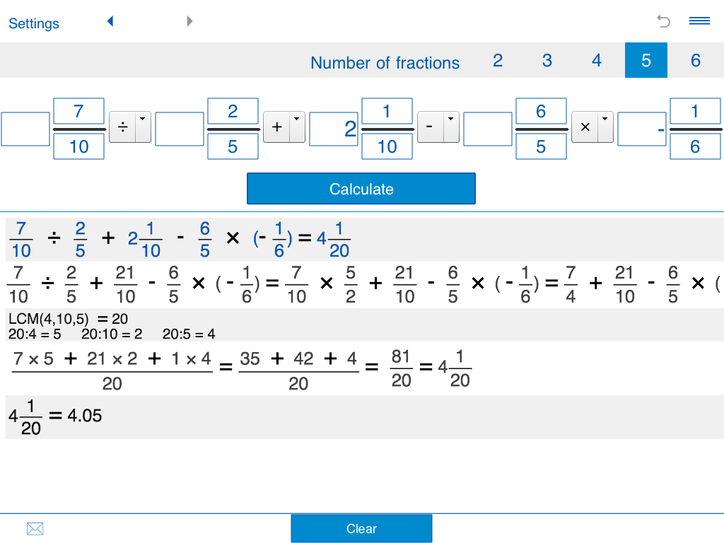 Fraction calculator XL Android Apps on Google Play