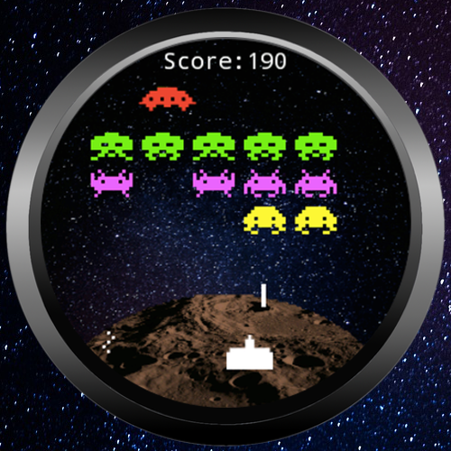 Invaders (Android Wear)- screenshot Invaders (Android Wear)- screenshot
