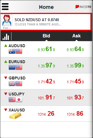 InvestFX Mobile Trader