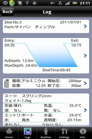 AquaDiary Screen 3