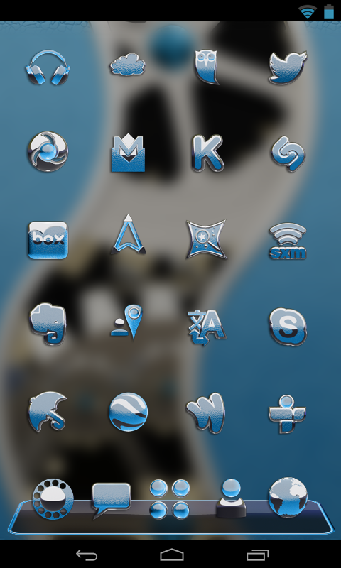 lightblue Next Launcher Theme Screen 2