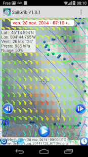 Météo Marine Marée - SailGrib Screen 2