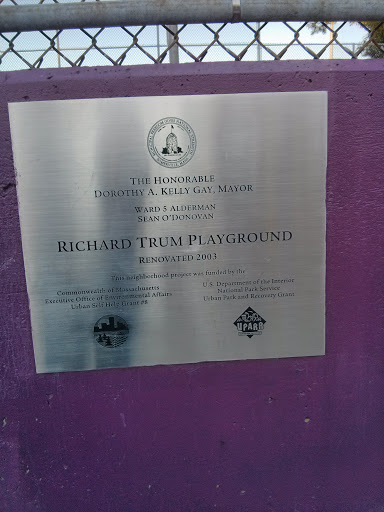 Richard Trum Playground Plaque