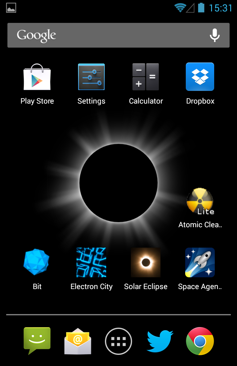 Android application Solar Eclipse Live Wallpaper screenshort