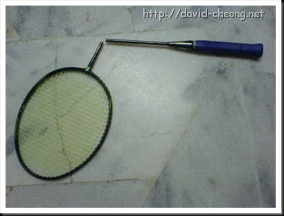 Broken racket