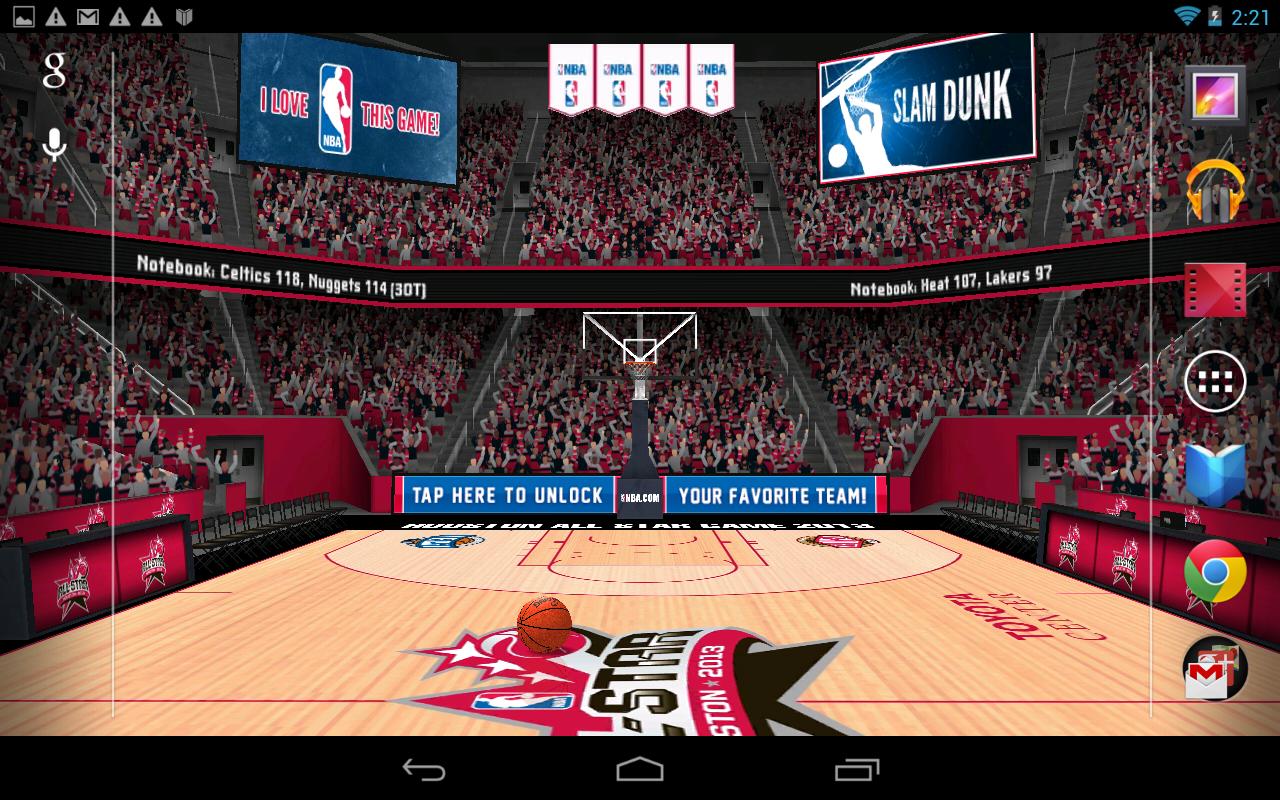 Download the NBA 3D Live Wallpaper Android Apps On 