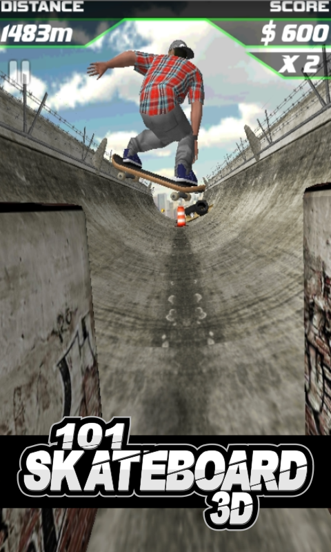 101 Skateboard Racing 3D Screen 3
