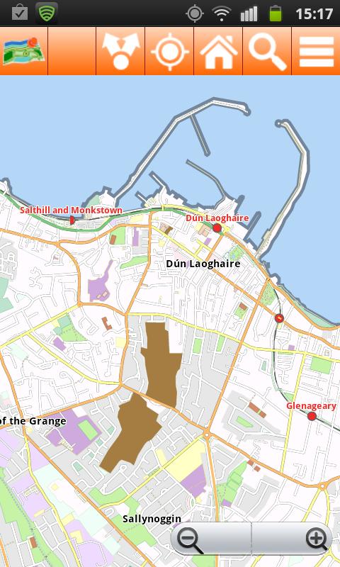 Dublin Offline mappa Map Screen 3