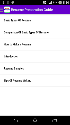 Resume Preparation Guide