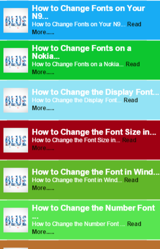 Font for Mobie guide