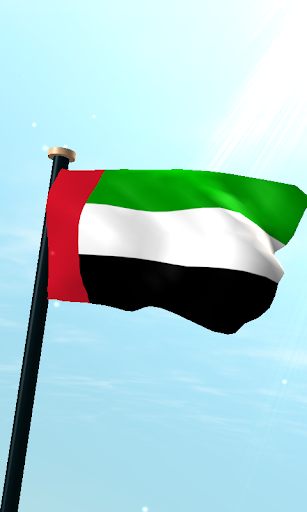 아랍 에미리트 국기 3D 무료 라이브 배경화면